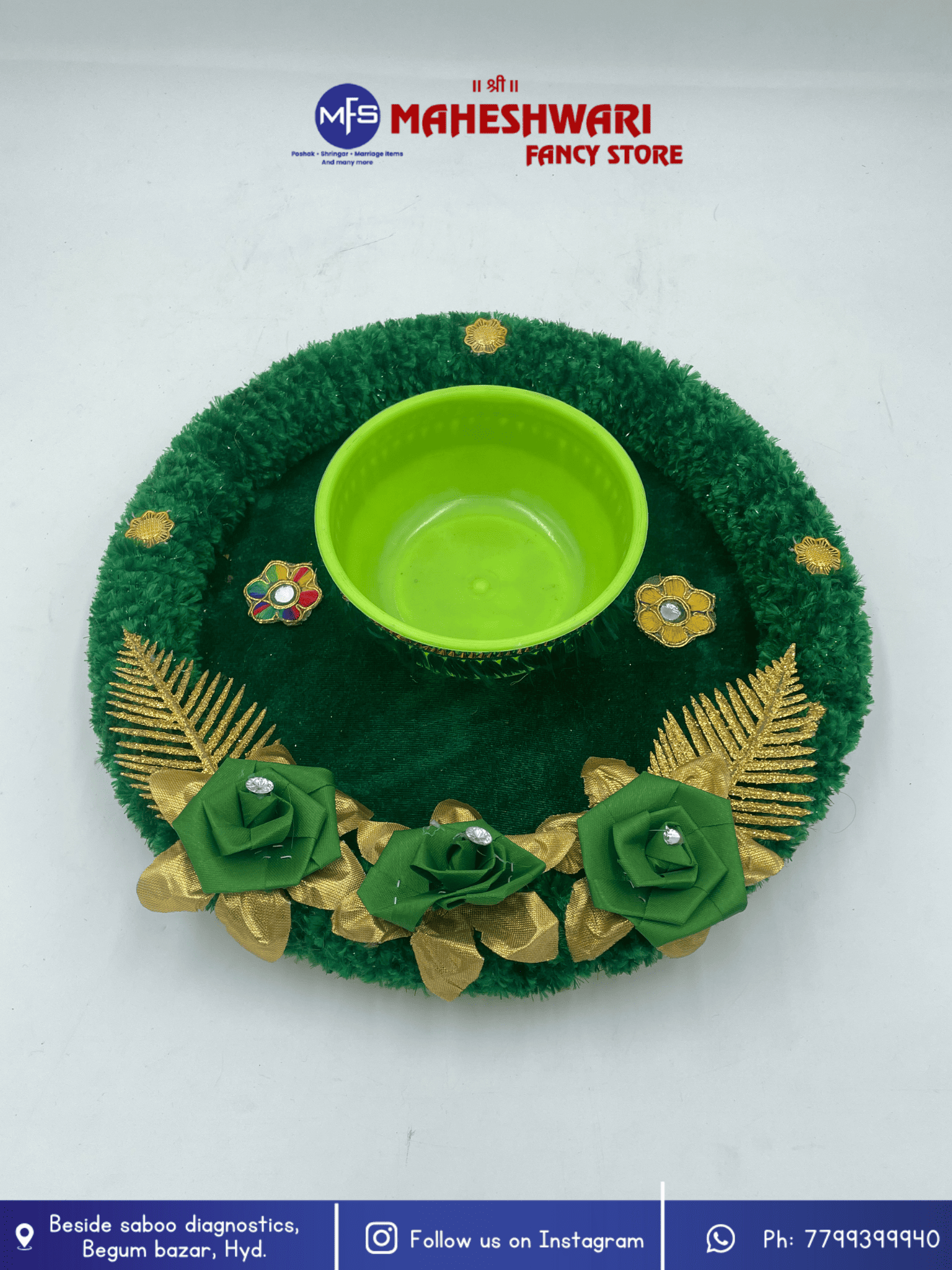 Green Mehndi Platter